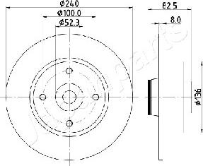 Japanparts DP-0712 - Discofreno autozon.pro