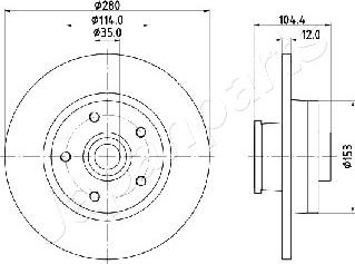 Japanparts DP-132 - Discofreno autozon.pro