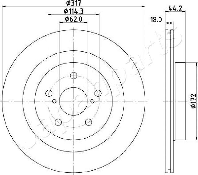 Japanparts DP-273C - Discofreno autozon.pro