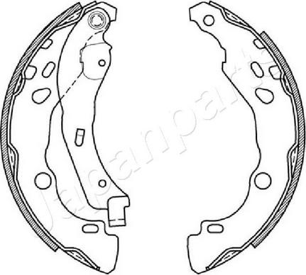 Japanparts GF-0602AF - Kit ganasce freno autozon.pro