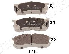 Japanparts PA-616AF - Kit pastiglie freno, Freno a disco autozon.pro