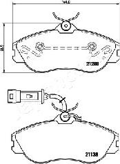 Japanparts PA-0902AF - Kit pastiglie freno, Freno a disco autozon.pro