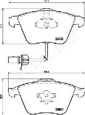 Japanparts PA-0913AF - Kit pastiglie freno, Freno a disco autozon.pro