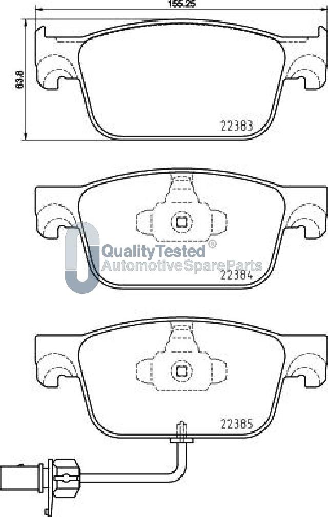 Japanparts PA0917JM - Kit pastiglie freno, Freno a disco autozon.pro