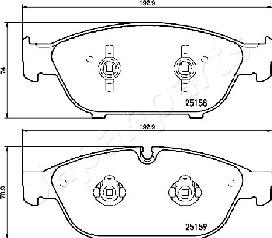 Japanparts PA-0925AF - Kit pastiglie freno, Freno a disco autozon.pro