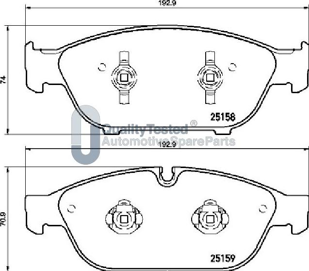 Japanparts PA0925JM - Kit pastiglie freno, Freno a disco autozon.pro