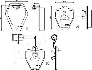 Japanparts PA-0920AF - Kit pastiglie freno, Freno a disco autozon.pro