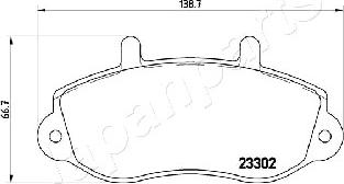 Japanparts PA-0408AF - Kit pastiglie freno, Freno a disco autozon.pro