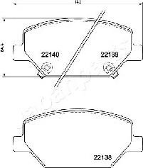 Japanparts PA-0418AF - Kit pastiglie freno, Freno a disco autozon.pro