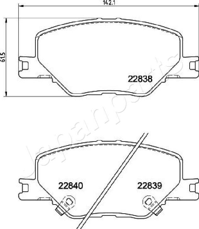 Japanparts PA-0417AF - Kit pastiglie freno, Freno a disco autozon.pro