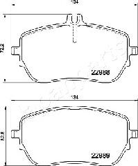 Japanparts PA-0549AF - Kit pastiglie freno, Freno a disco autozon.pro