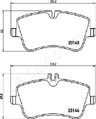 Japanparts PA-0509AF - Kit pastiglie freno, Freno a disco autozon.pro