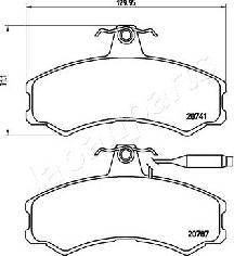 Japanparts PA-0606AF - Kit pastiglie freno, Freno a disco autozon.pro