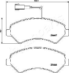 Japanparts PA-0625AF - Kit pastiglie freno, Freno a disco autozon.pro