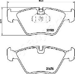 Japanparts PA-0112AF - Kit pastiglie freno, Freno a disco autozon.pro