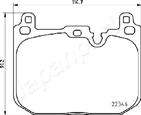 Japanparts PA-0135AF - Kit pastiglie freno, Freno a disco autozon.pro