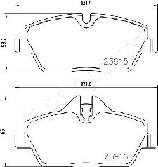 Japanparts PA-0130AF - Kit pastiglie freno, Freno a disco autozon.pro