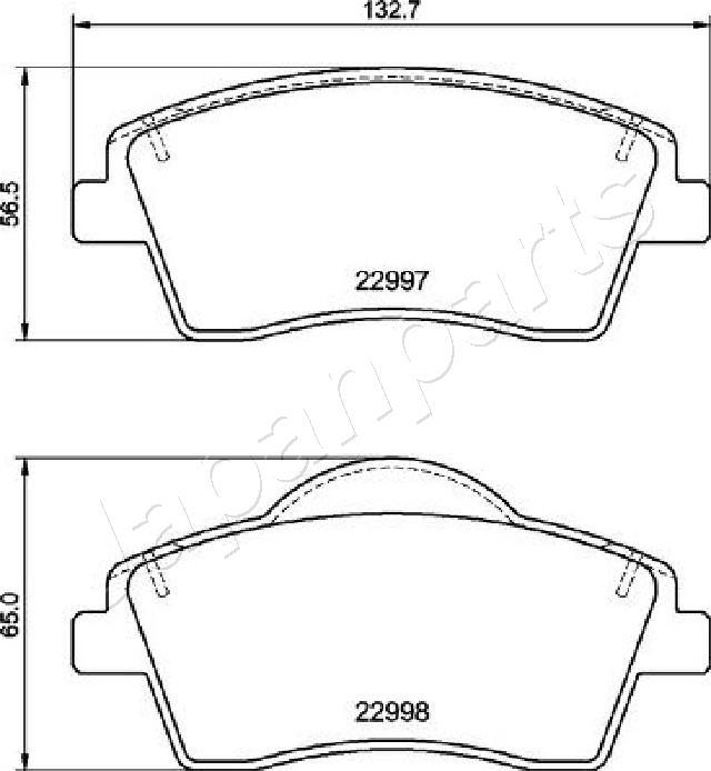 Japanparts PA-0355AF - Kit pastiglie freno, Freno a disco autozon.pro