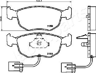 Japanparts PA-0304AF - Kit pastiglie freno, Freno a disco autozon.pro