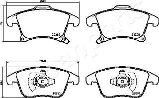 Japanparts PA-0311AF - Kit pastiglie freno, Freno a disco autozon.pro