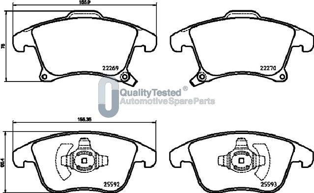 Japanparts PA0311JM - Kit pastiglie freno, Freno a disco autozon.pro