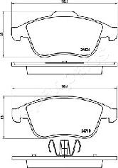 Japanparts PA-0710AF - Kit pastiglie freno, Freno a disco autozon.pro