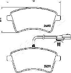 Japanparts PA-0721AF - Kit pastiglie freno, Freno a disco autozon.pro