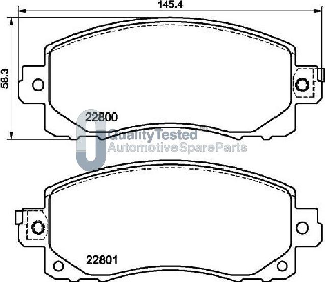 Japanparts PA713JM - Kit pastiglie freno, Freno a disco autozon.pro