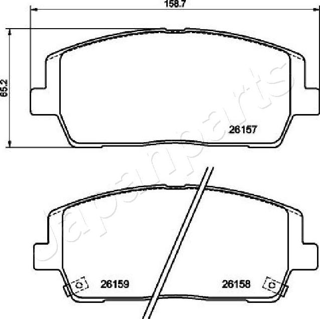 Japanparts PA-H30AF - Kit pastiglie freno, Freno a disco autozon.pro