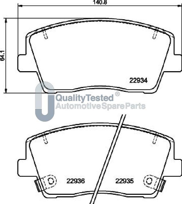 Japanparts PAK34JM - Kit pastiglie freno, Freno a disco autozon.pro