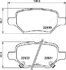 Japanparts PP-0405AF - Kit pastiglie freno, Freno a disco autozon.pro