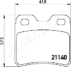 Japanparts PP-0401AF - Kit pastiglie freno, Freno a disco autozon.pro