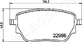 Japanparts PP-0533AF - Kit pastiglie freno, Freno a disco autozon.pro