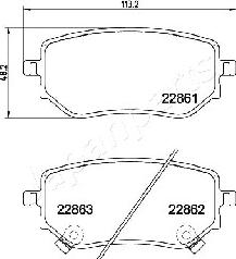 Japanparts PP-0532AF - Kit pastiglie freno, Freno a disco autozon.pro