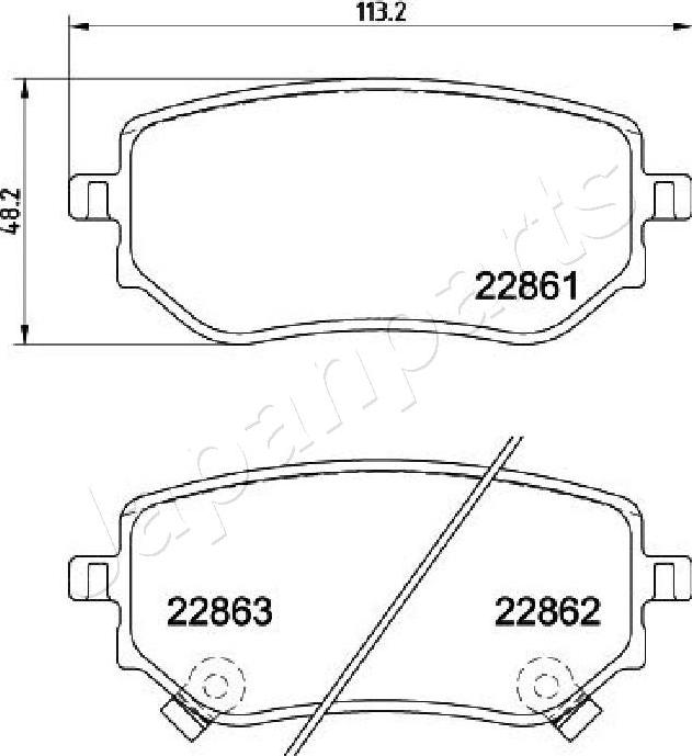 Japanparts PP-0532AF - Kit pastiglie freno, Freno a disco autozon.pro