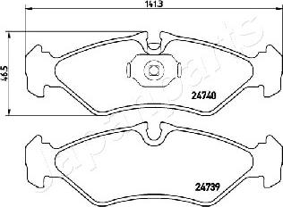 Japanparts PP-0521AF - Kit pastiglie freno, Freno a disco autozon.pro