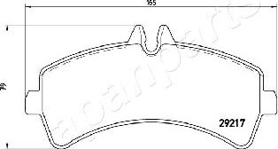 Japanparts PP-0523AF - Kit pastiglie freno, Freno a disco autozon.pro