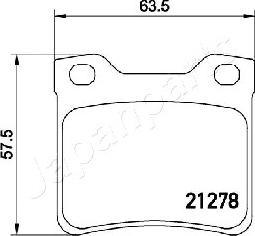 Japanparts PP-0615AF - Kit pastiglie freno, Freno a disco autozon.pro