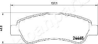 Japanparts PP-0610AF - Kit pastiglie freno, Freno a disco autozon.pro