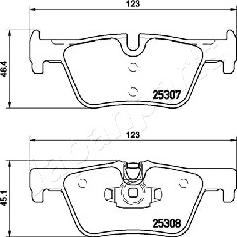 Japanparts PP-0102AF - Kit pastiglie freno, Freno a disco autozon.pro