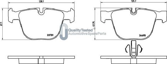 Japanparts PP0115JM - Kit pastiglie freno, Freno a disco autozon.pro