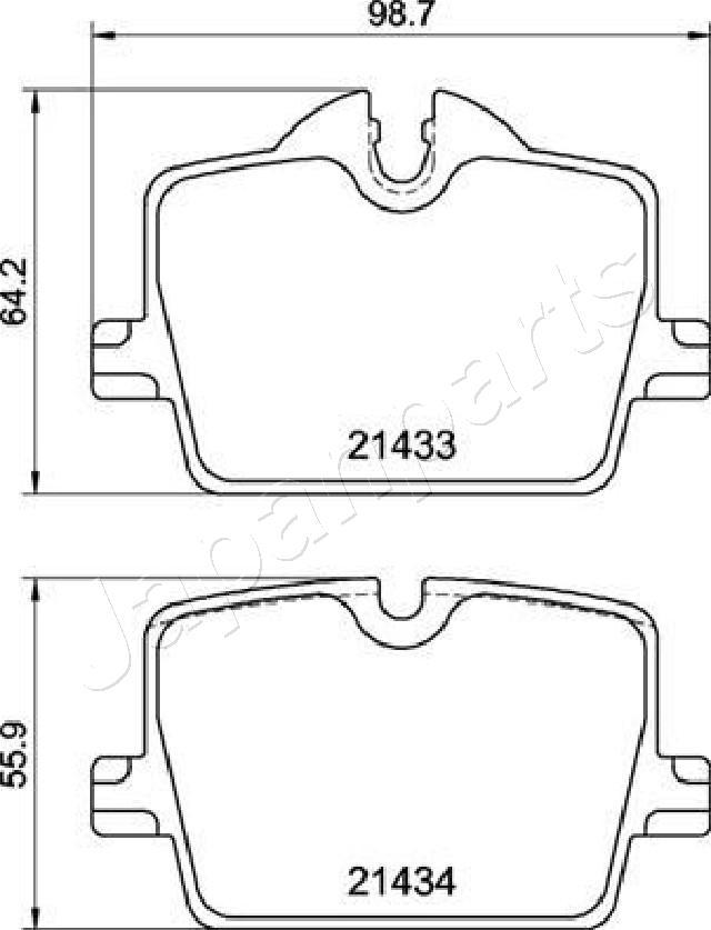 Japanparts PP-0123AF - Kit pastiglie freno, Freno a disco autozon.pro