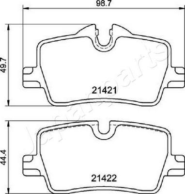 Japanparts PP-0122AF - Kit pastiglie freno, Freno a disco autozon.pro