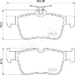 Japanparts PP-0303AF - Kit pastiglie freno, Freno a disco autozon.pro