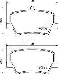 Japanparts PP-0322AF - Kit pastiglie freno, Freno a disco autozon.pro