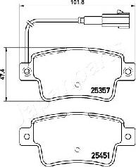 Japanparts PP-0215AF - Kit pastiglie freno, Freno a disco autozon.pro