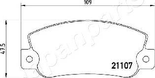 Japanparts PP-0210AF - Kit pastiglie freno, Freno a disco autozon.pro