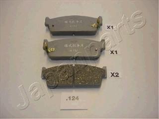 Japanparts PP-124AF - Kit pastiglie freno, Freno a disco autozon.pro