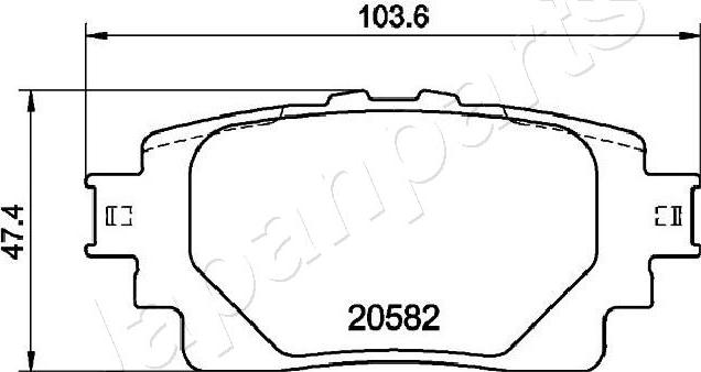 Japanparts PP-264AF - Kit pastiglie freno, Freno a disco autozon.pro