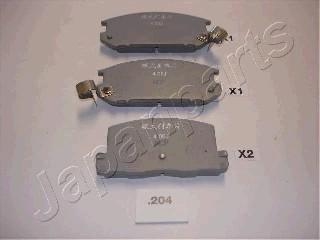 Japanparts PP-204AF - Kit pastiglie freno, Freno a disco autozon.pro